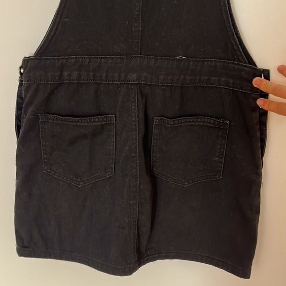 Forever 21 black denim overalls skirt - small - Picture 6 of 8